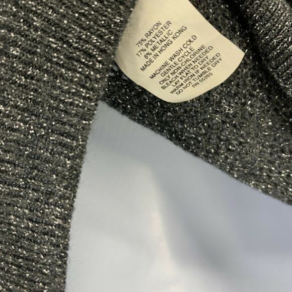 EXPRESS Glitter Open Knit Sweater Dress Size S Mesh Short Cap Sleeve - Picture 8 of 9